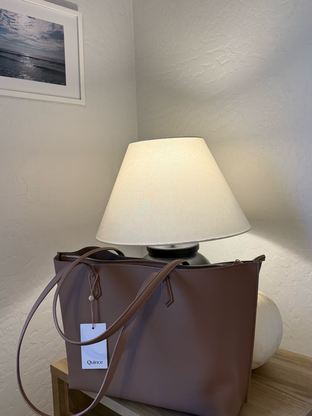 Quince Brown Leather Tote - Sleek Everyday Carry